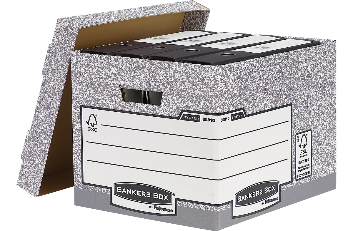 Fellowes Archivbox Bankers Box®, mit Stülpdeckel, bis 12 kg belastbar, 10 Stück