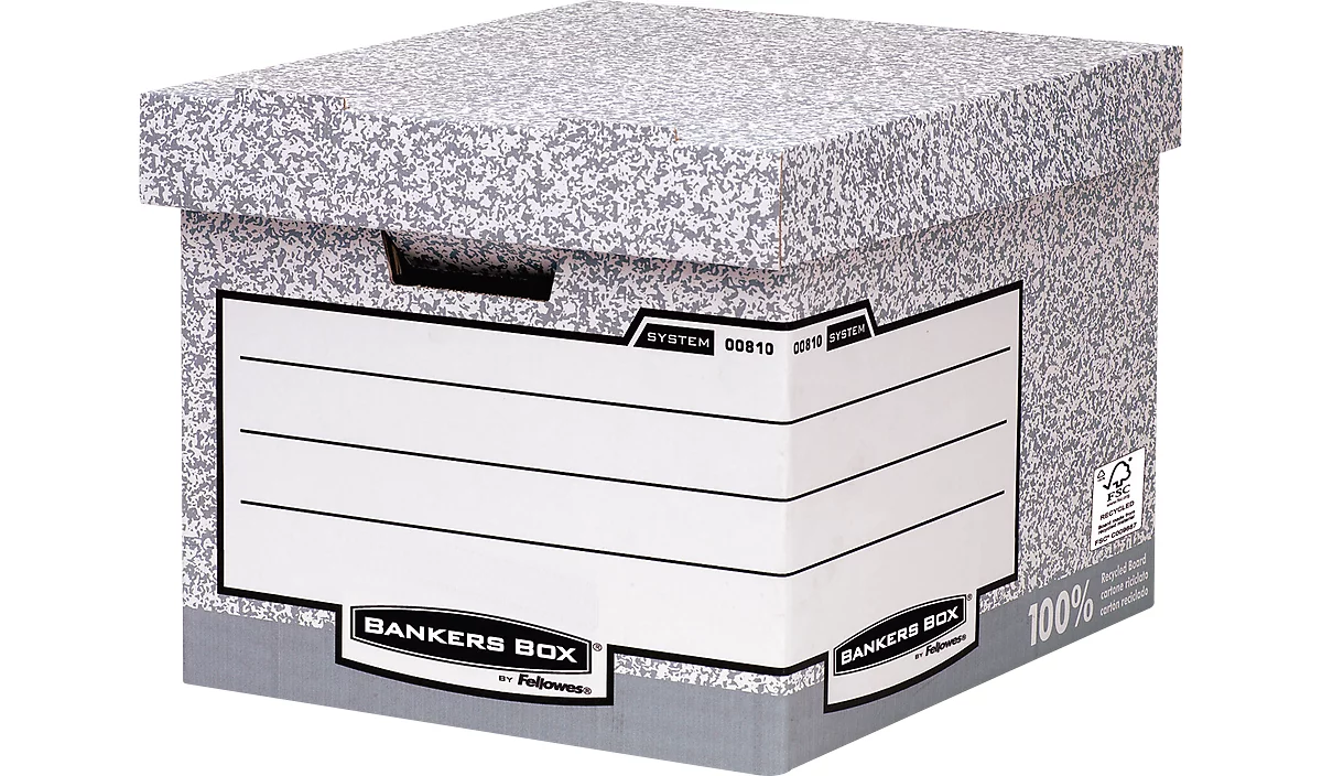 Fellowes Archivbox Bankers Box®, mit Stülpdeckel, bis 12 kg belastbar, 10 Stück
