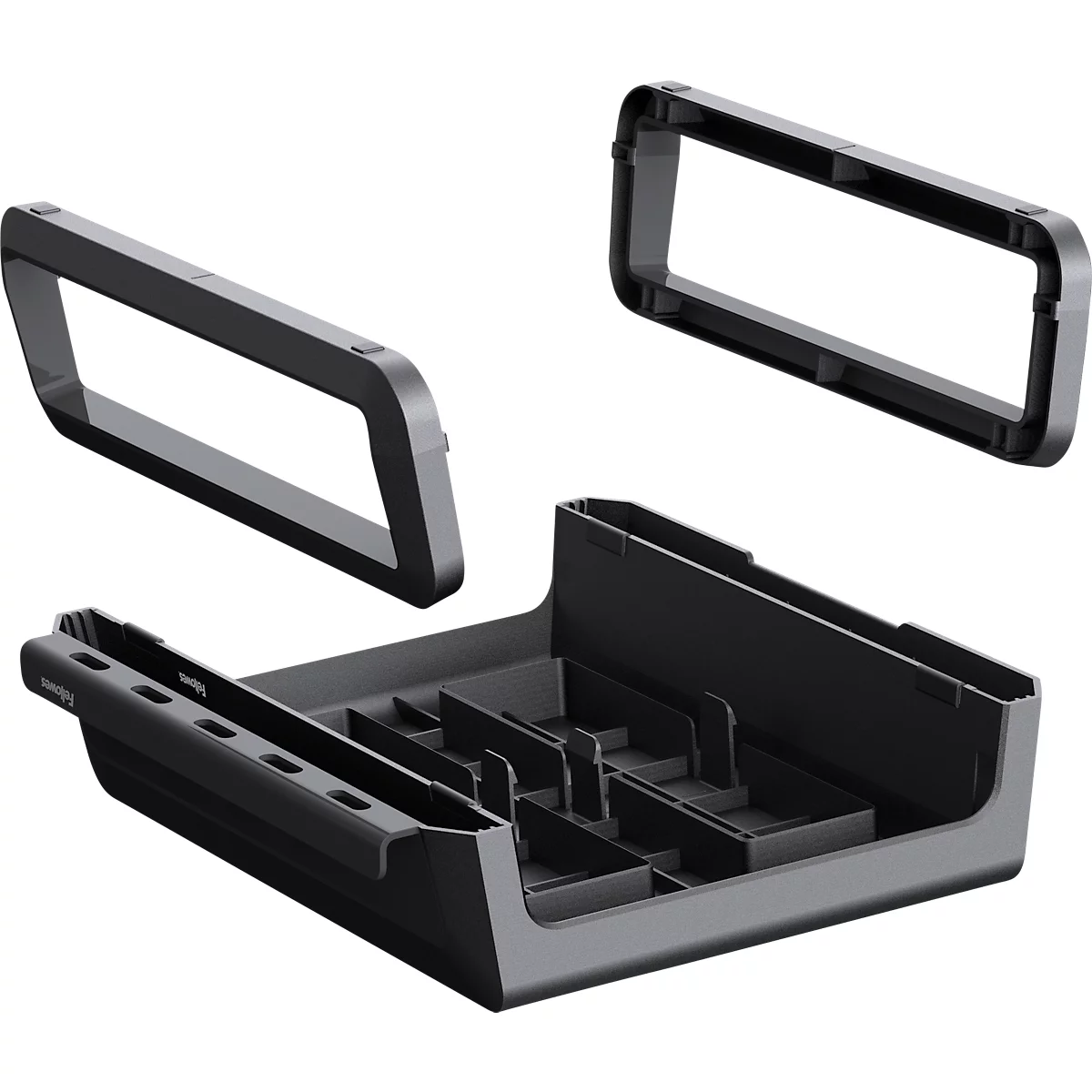 Fellowes Breyta™ Support d'écran, réglable en hauteur sur 3 niveaux, L 354 x P 304 x H 82-151 mm, 100% plastique recyclé, noir