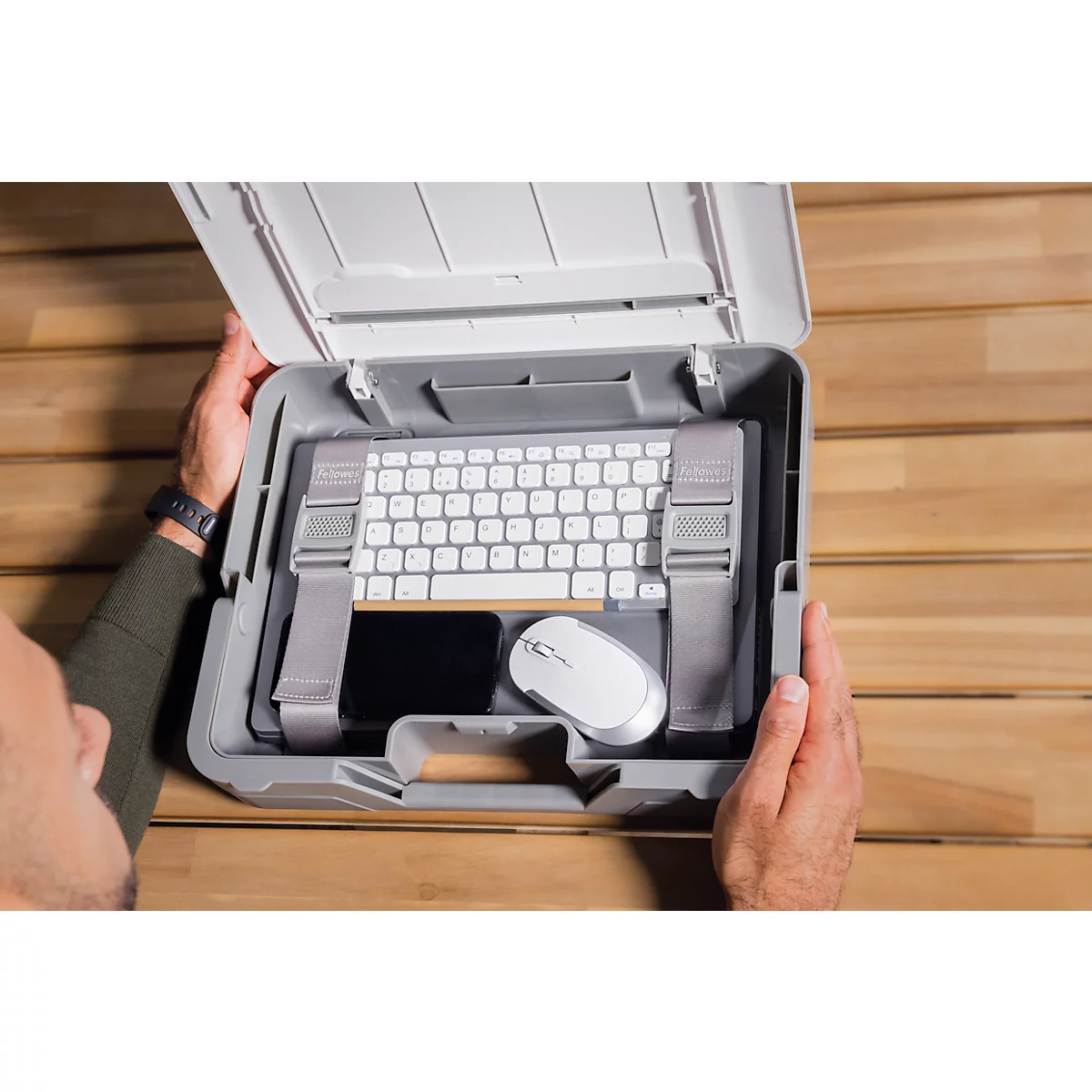 Fellowes® Breyta Toolbox notebooktas, tot 14 inch, cilinderslot, laptophouder, ABS, wit