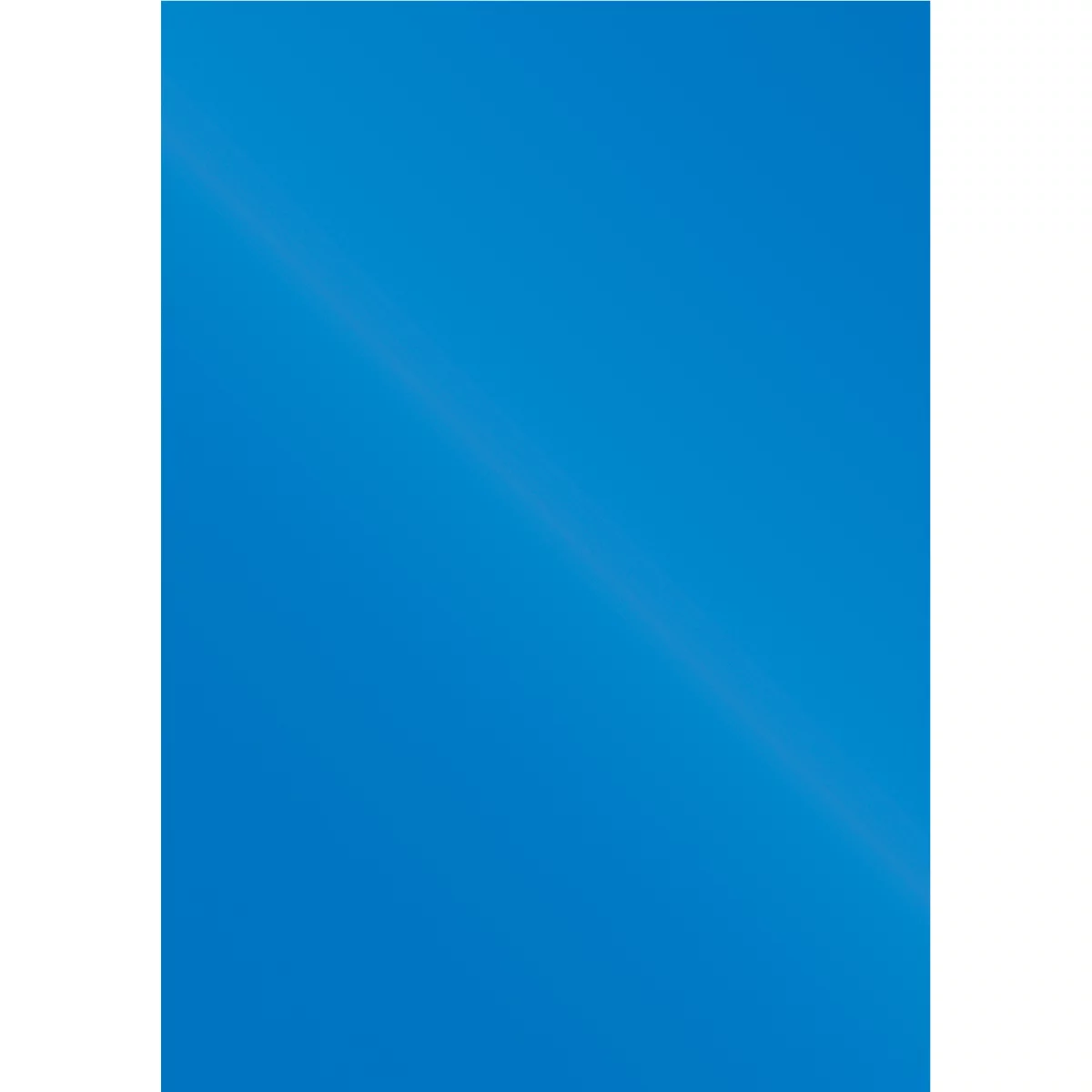 Blue background with diagonal, lighter line. Minimalist design.