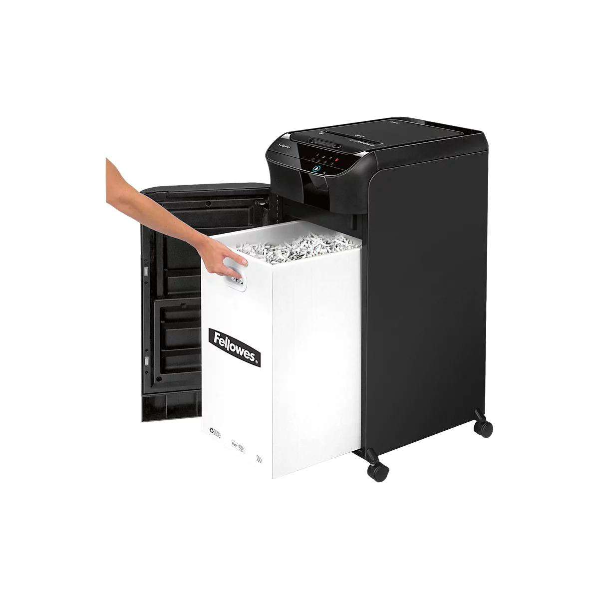 Fellowes® Destructeur de documents AutoMax 550C, coupe de particules 4 x 38 mm, P-4