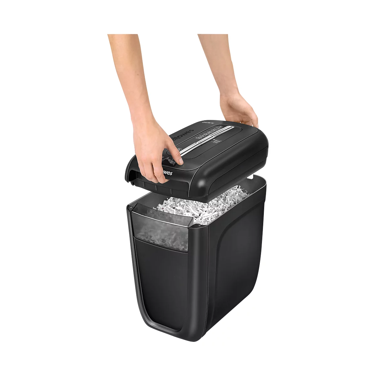 Fellowes destructeur de documents Powershred 60CS, coupe de particules 4 x 50 mm, jusqu'à 9 feuilles, P4, arrêt automatique, bac 22 l