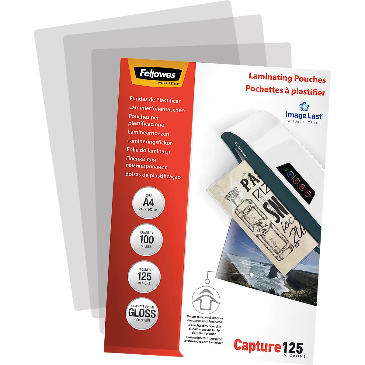 FELLOWES lamineerfolie, A4, 125 µm, 100 stuks