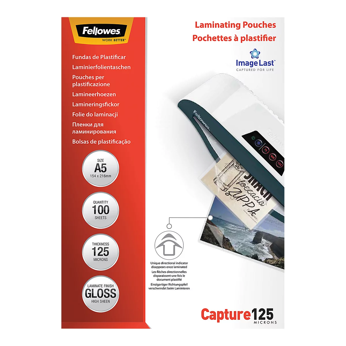 FELLOWES lamineerfolie, A5, 125 μm, 100 stuks