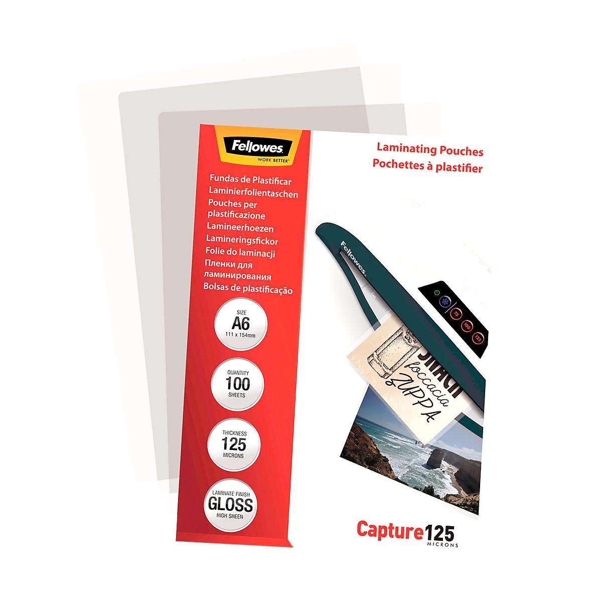FELLOWES lamineerfolie, A6, 125 µm, 100 stuks