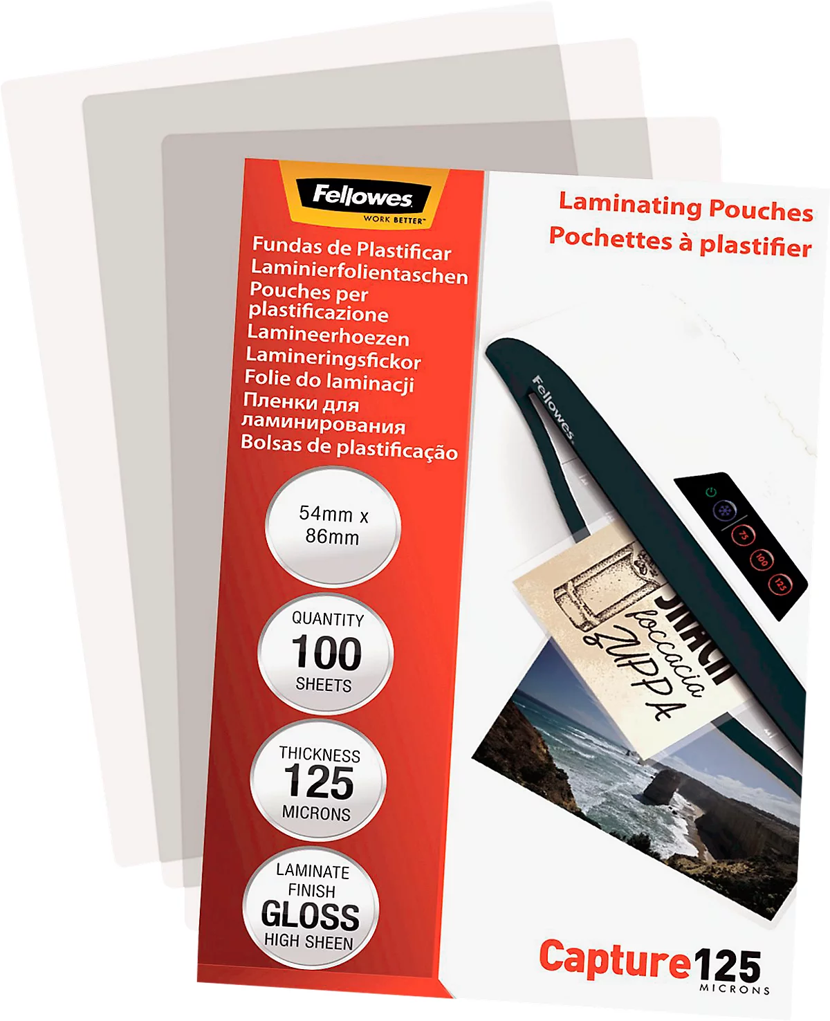 FELLOWES Laminierfolien, Credit-Card, 54 x 86 mm, 100 Stück