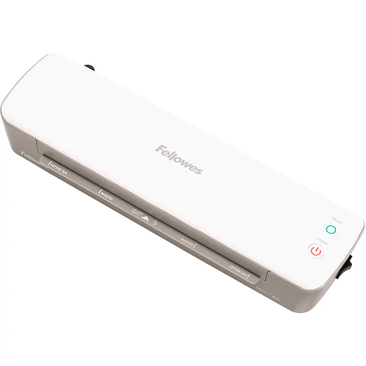 Fellowes® Laminiergerät ION A3, für Folienstärke 80-125 μ, 300 mm/min, mit Starter Kit für 10 x A3 Laminationen, silber-weiß