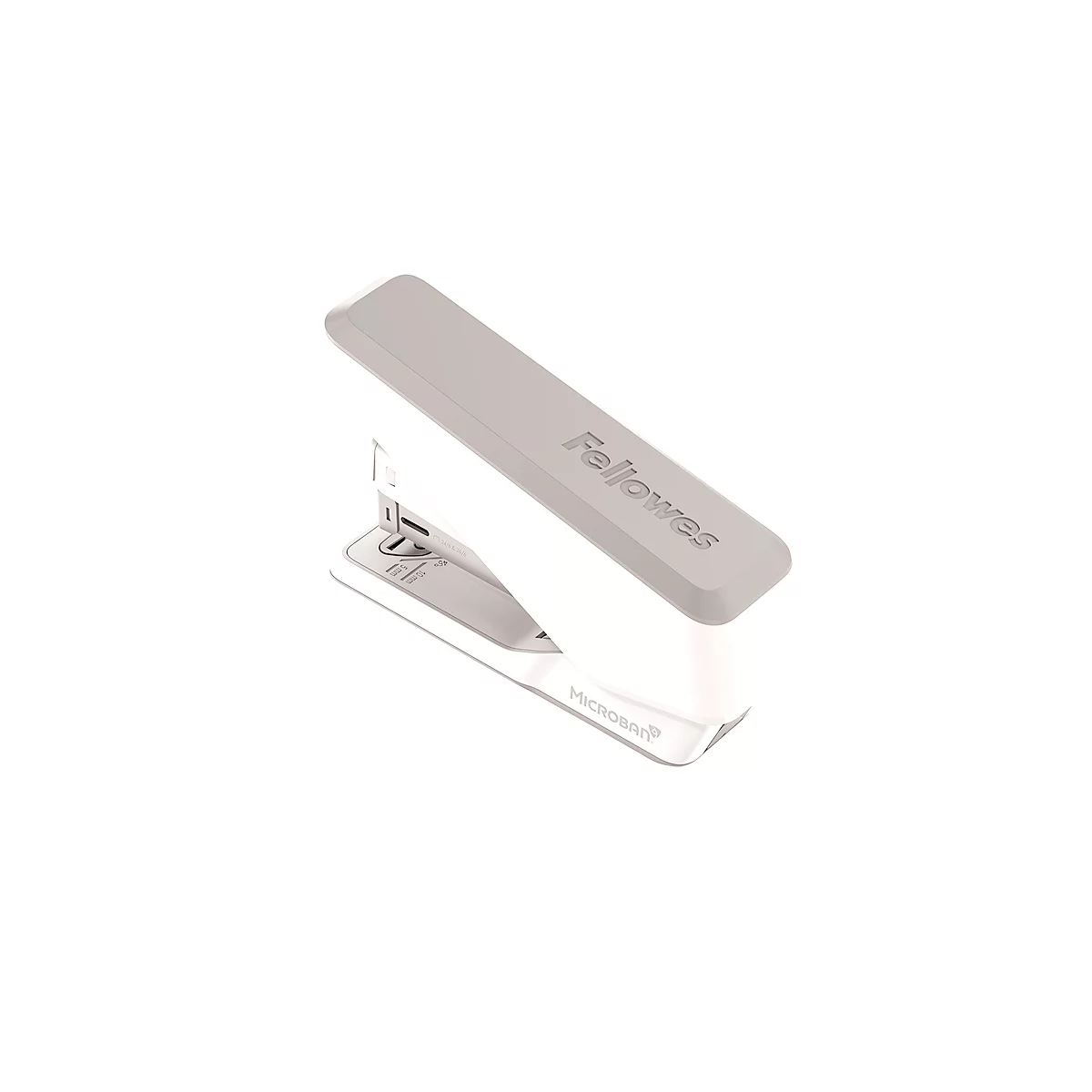 Fellowes LX840™ nietmachine, halve strip, tot 25 vel, 24/6 of 26/6 nietjes, Microban® antibacteriële technologie, wit
