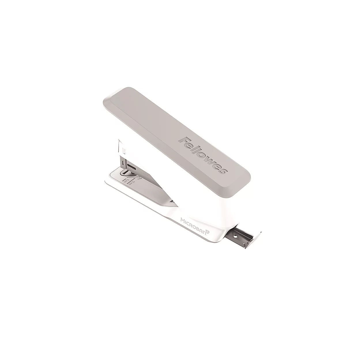 Fellowes LX840™ nietmachine, halve strip, tot 25 vel, 24/6 of 26/6 nietjes, Microban® antibacteriële technologie, wit
