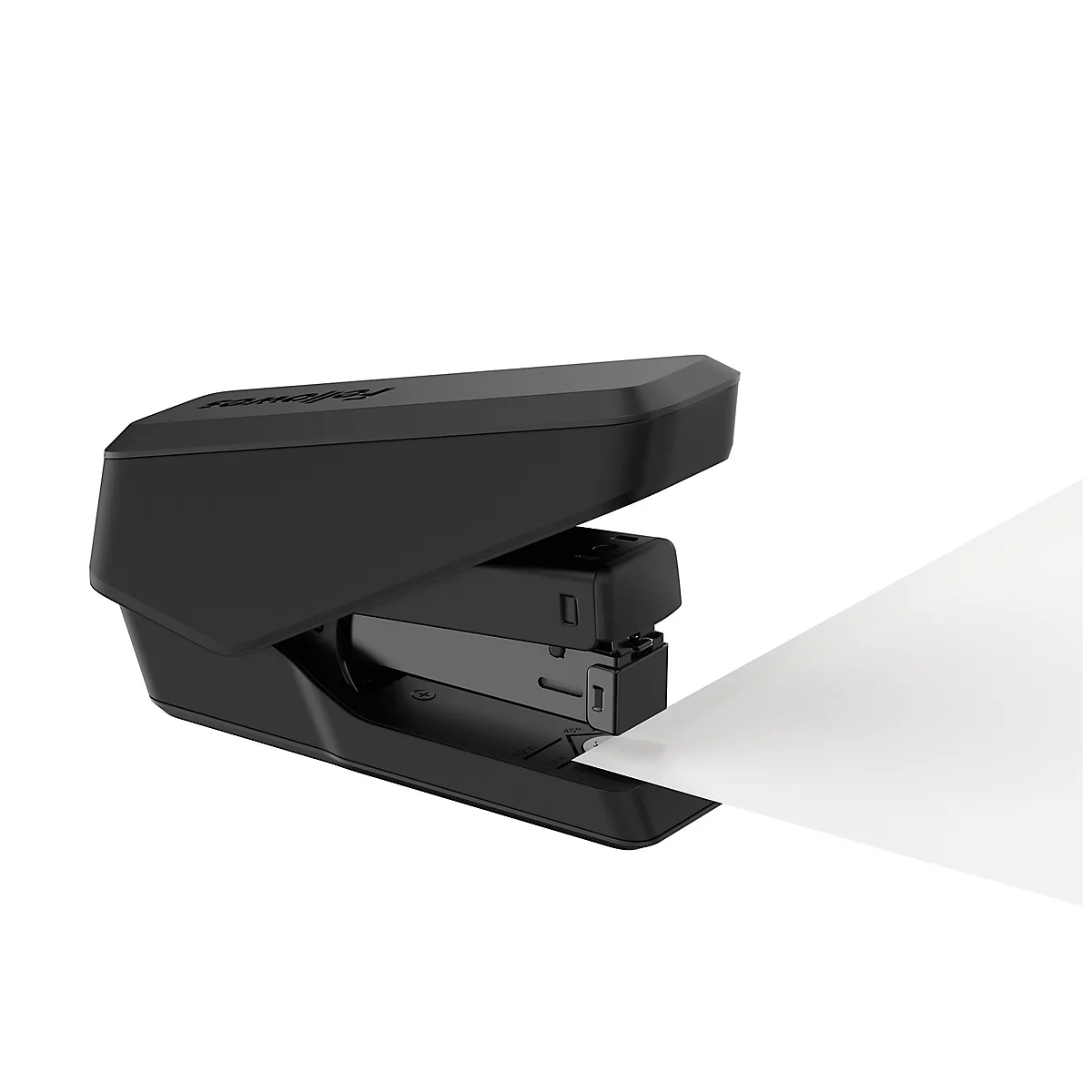Fellowes LX840™ nietmachine, halve strip, tot 25 vel, 24/6 of 26/6 nietjes, Microban® antibacteriële technologie, zwart