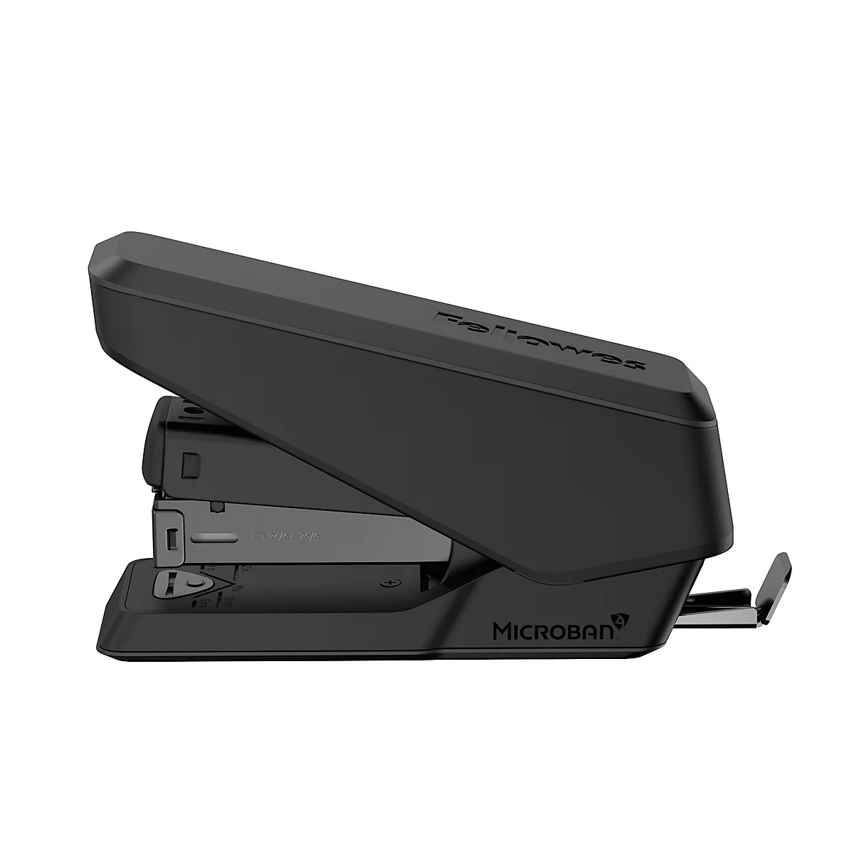 Fellowes LX840™ nietmachine, halve strip, tot 25 vel, 24/6 of 26/6 nietjes, Microban® antibacteriële technologie, zwart