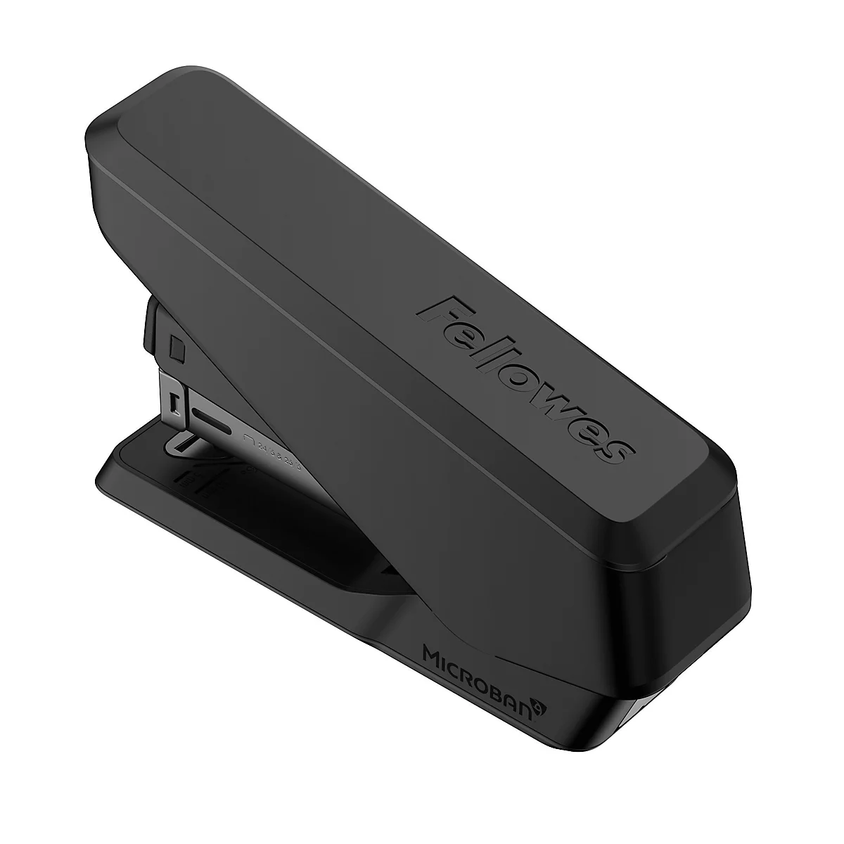 Fellowes LX840™ nietmachine, halve strip, tot 25 vel, 24/6 of 26/6 nietjes, Microban® antibacteriële technologie, zwart