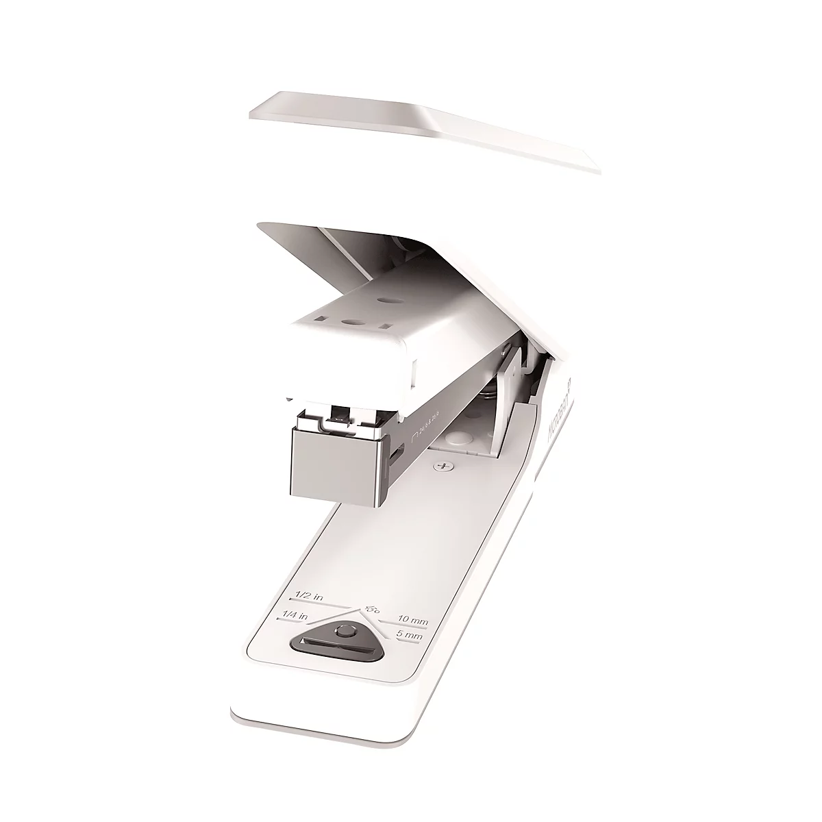 Fellowes LX850™ nietmachine, stevige strips, tot 25 vel, 24/6 of 26/6 nietjes, Microban® antibacteriële technologie, wit
