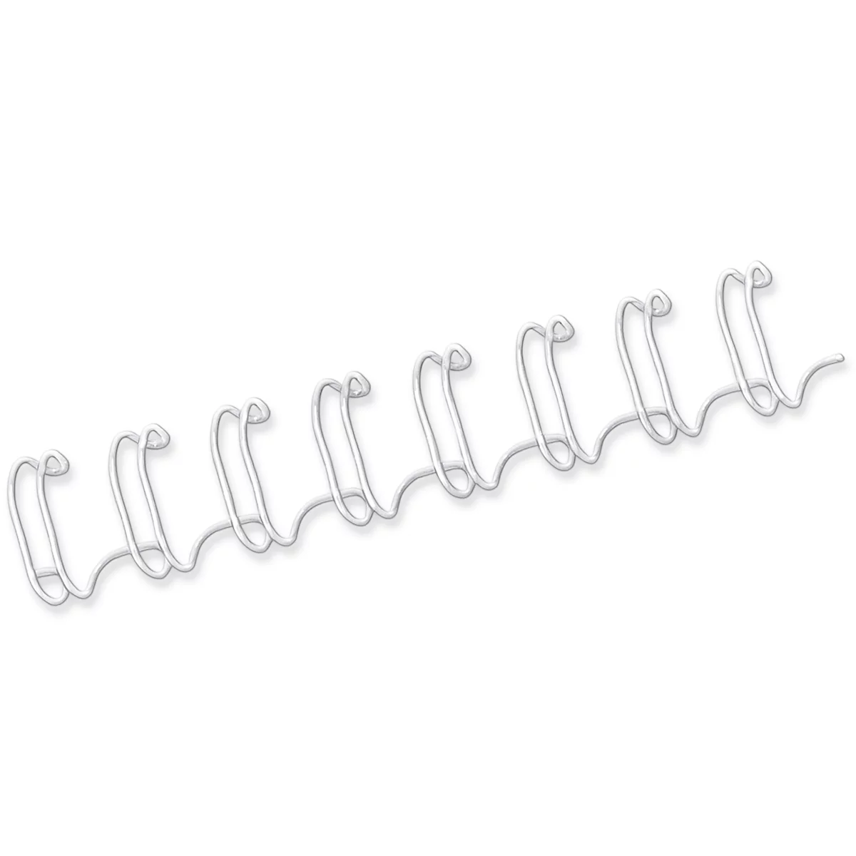 Fellowes metalen inbindruggen, formaat 6 mm, 100 stuks, voor 34-gaats inbindmachines metalen inbindrug, wit, 100 stuks