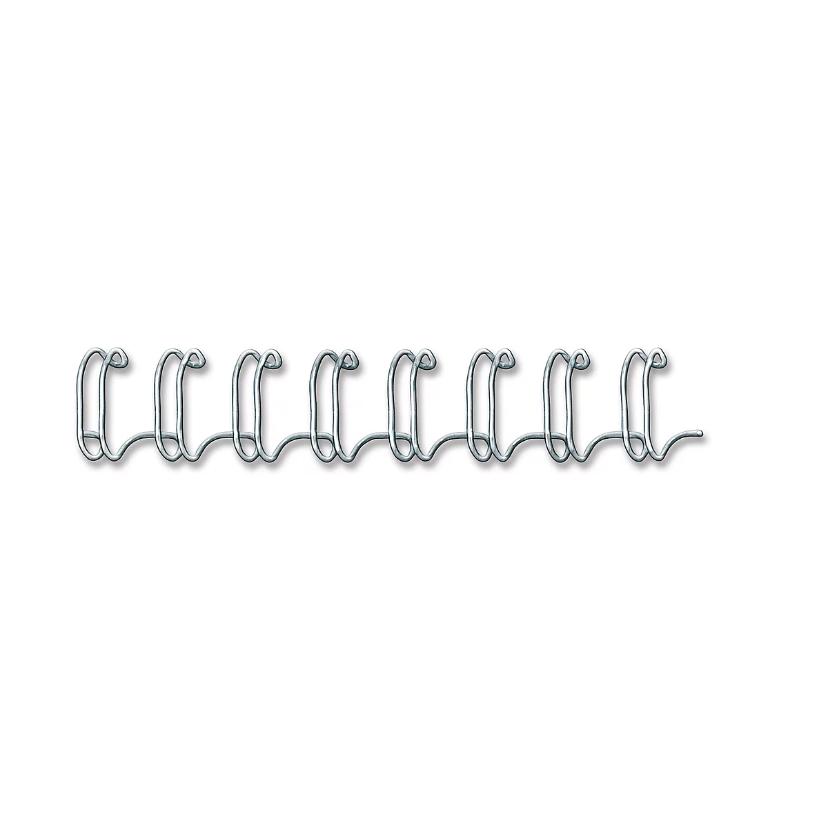 Fellowes metalen inbindruggen, formaat 8 mm, 100 stuks, voor 34-gaats inbindmachines metalen inbindrug, zilver, 100