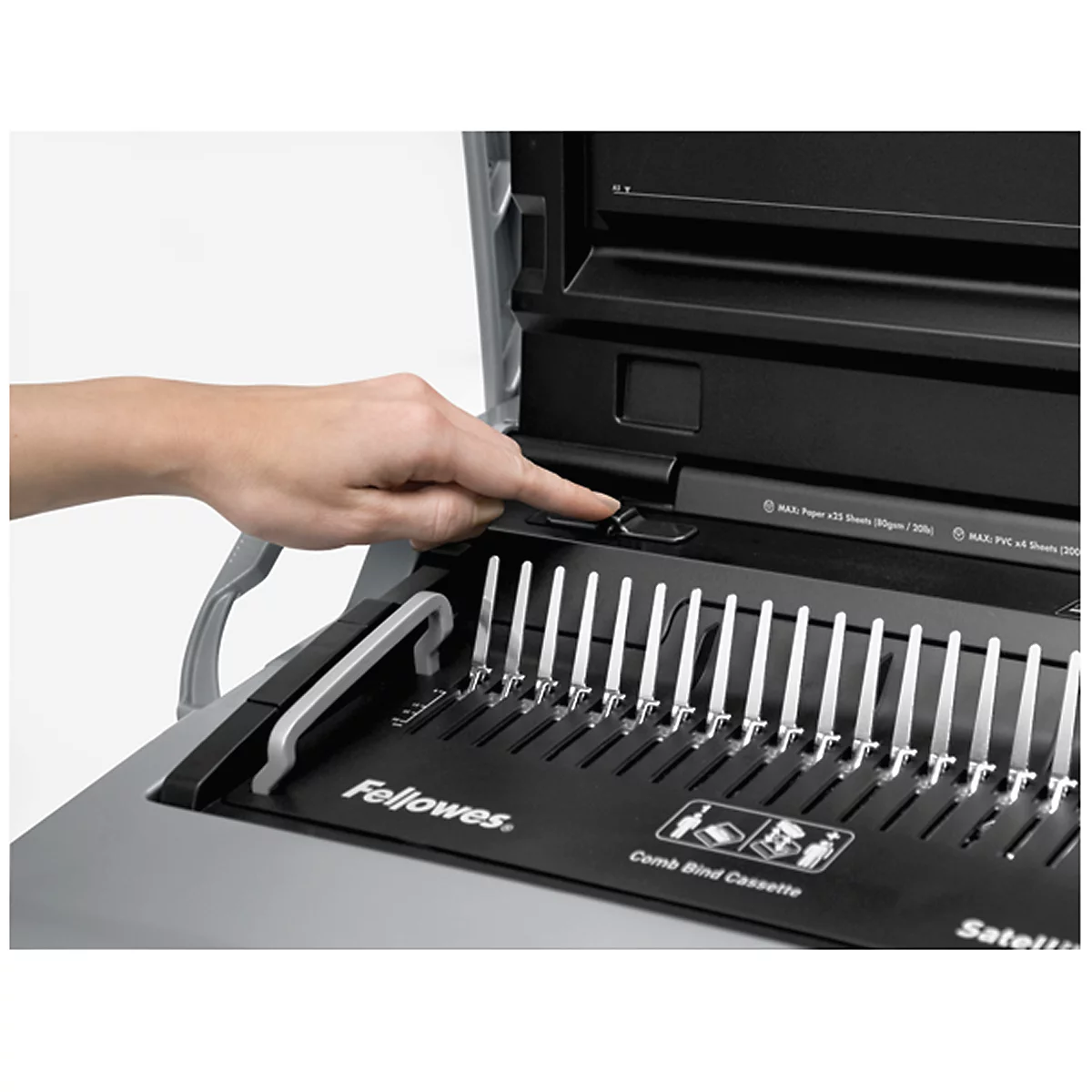 Fellowes plastic-inbindmachine Galaxy, stanscapaciteit 28 vel, inbindcapaciteit 500 vel