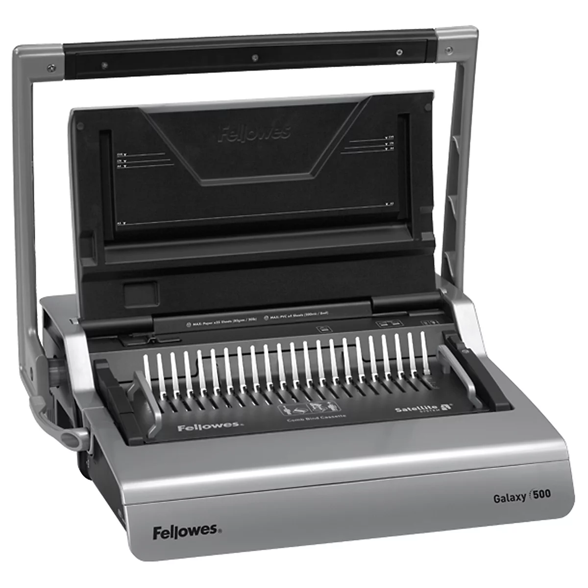 Fellowes plastic-inbindmachine Galaxy, stanscapaciteit 28 vel, inbindcapaciteit 500 vel