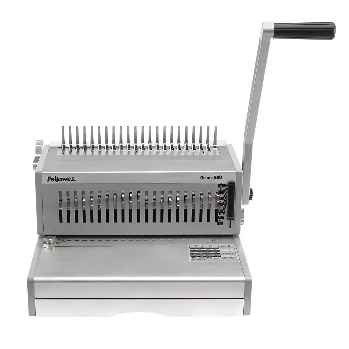 Fellowes plastic-inbindmachine Orion 500, stanscapaciteit 30 vel, inbindcapaciteit 500 vel