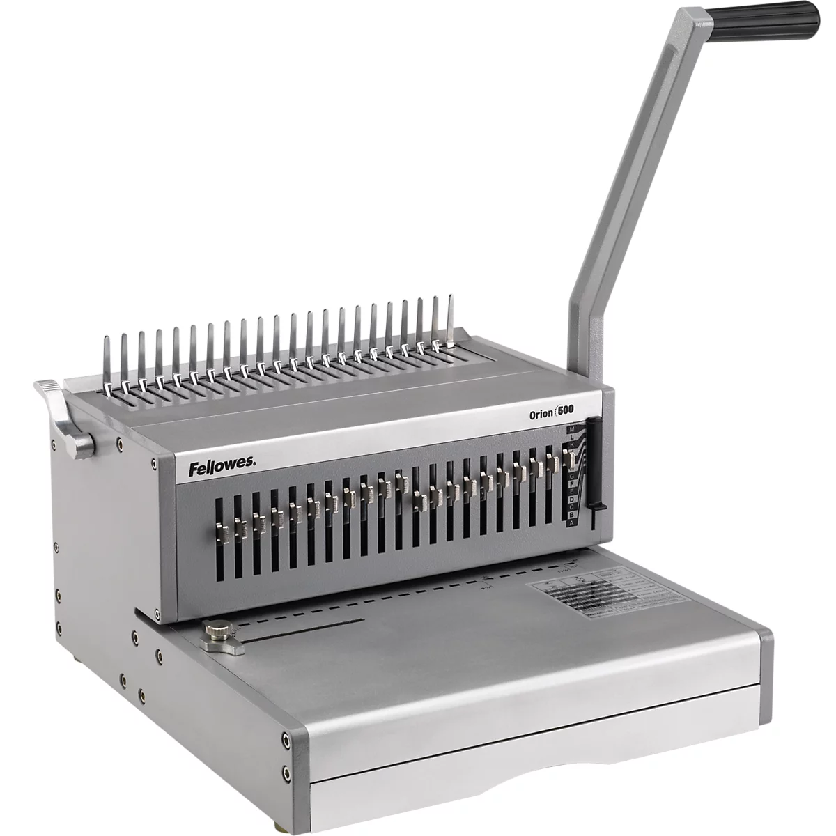 Fellowes plastic-inbindmachine Orion 500, stanscapaciteit 30 vel, inbindcapaciteit 500 vel