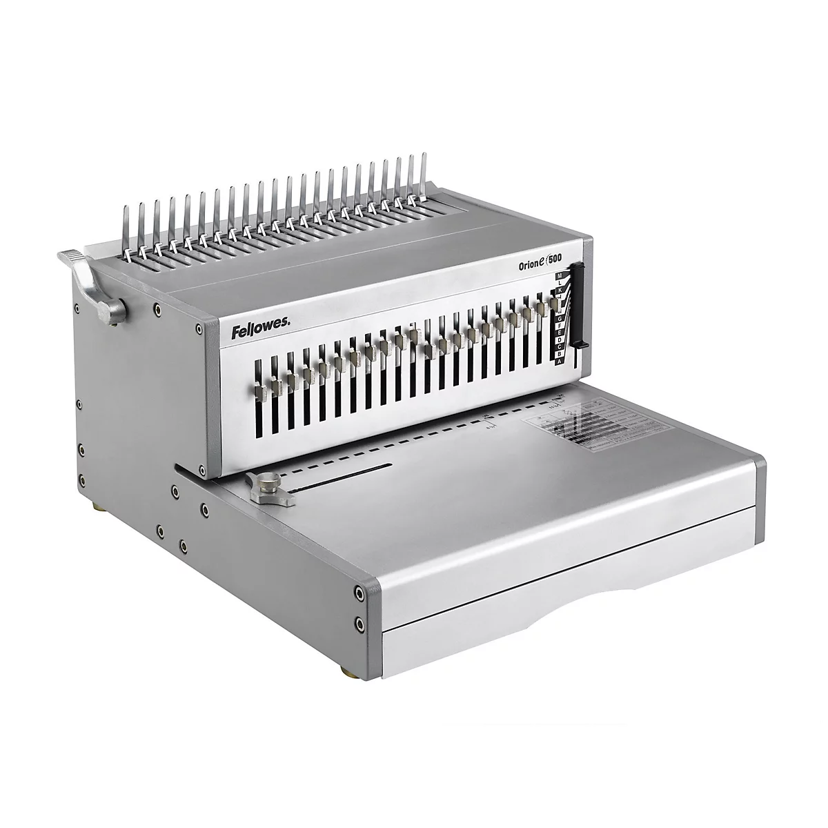 Fellowes plastic-inbindmachine Orion 500, stanscapaciteit 30 vel, inbindcapaciteit 500 vel