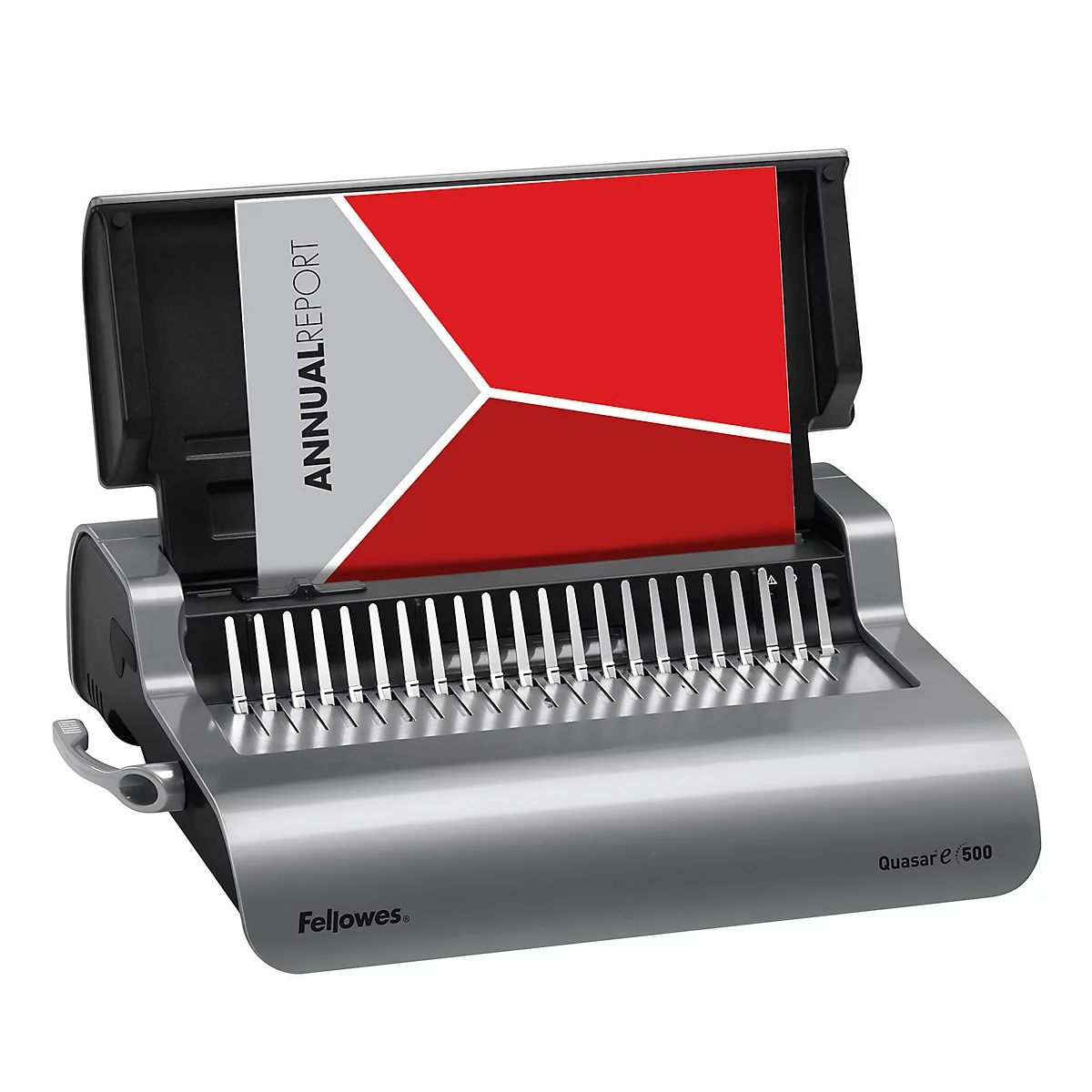 Fellowes plastic-inbindmachine Quasar+ 500, stanscapaciteit 25 vel, inbindcapaciteit 500 vel