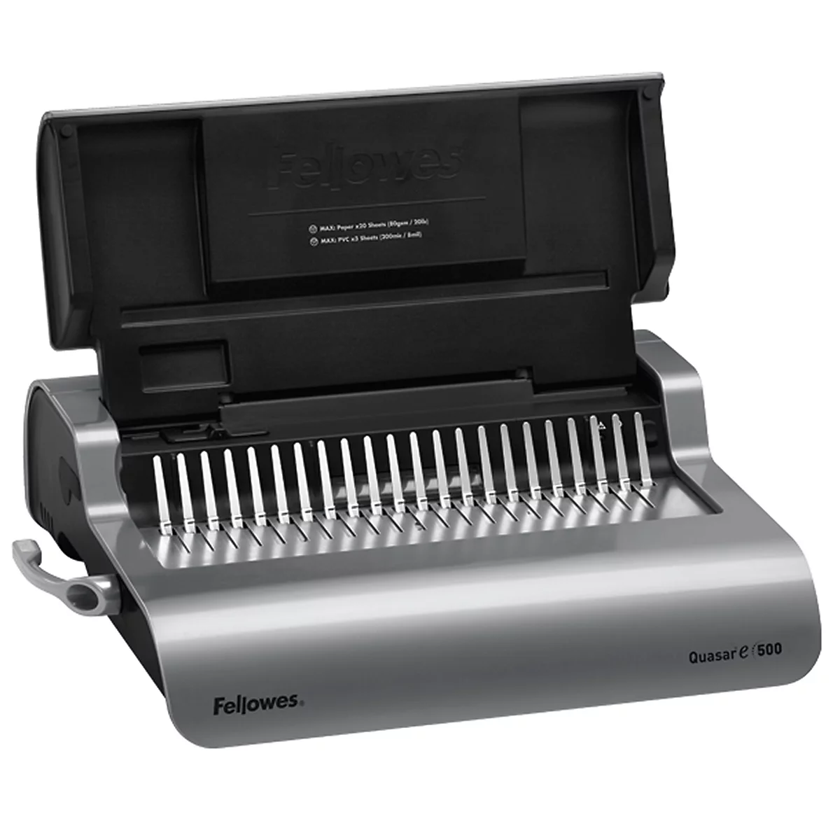 Fellowes plastic-inbindmachine Quasar-E, stanscapaciteit 25 vel, inbindcapaciteit 500 vel