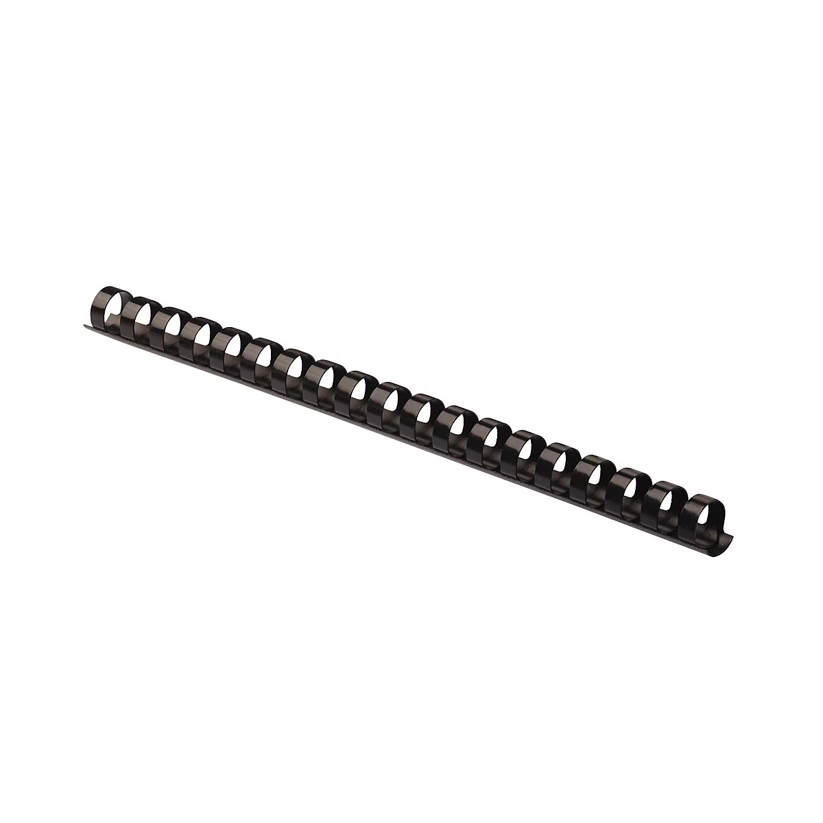Fellowes Plastik-Binderücken, Format 12 mm, 25 Stück, f. Plastikbindemaschinen, schwarz
