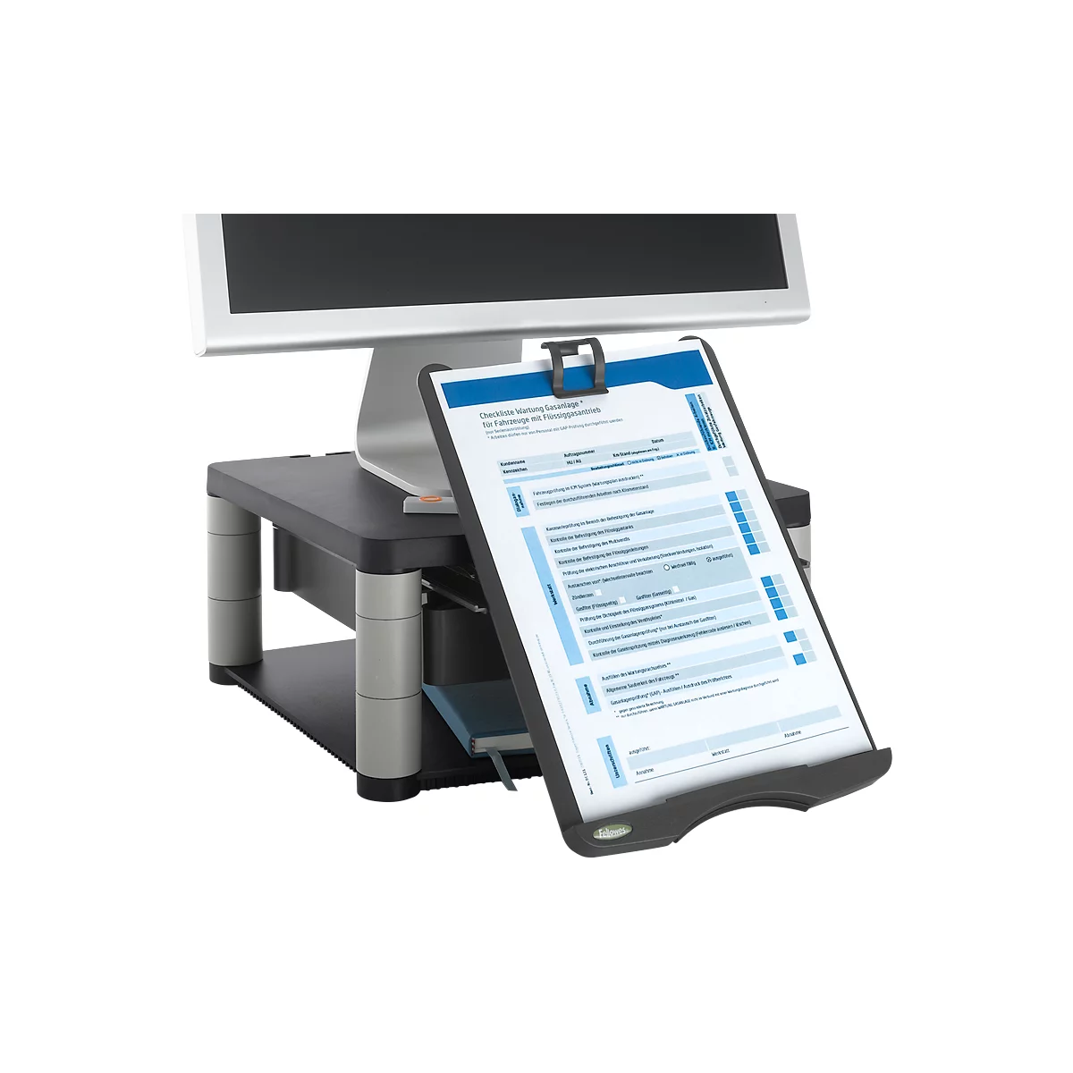 Fellowes Premium monitorstandaard Plus, in hoogte verstelbaar, antraciet/grijs