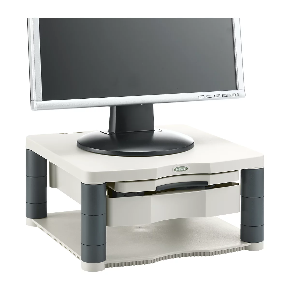 Fellowes Premium monitorstandaard Plus, in hoogte verstelbaar, grijs/antraciet