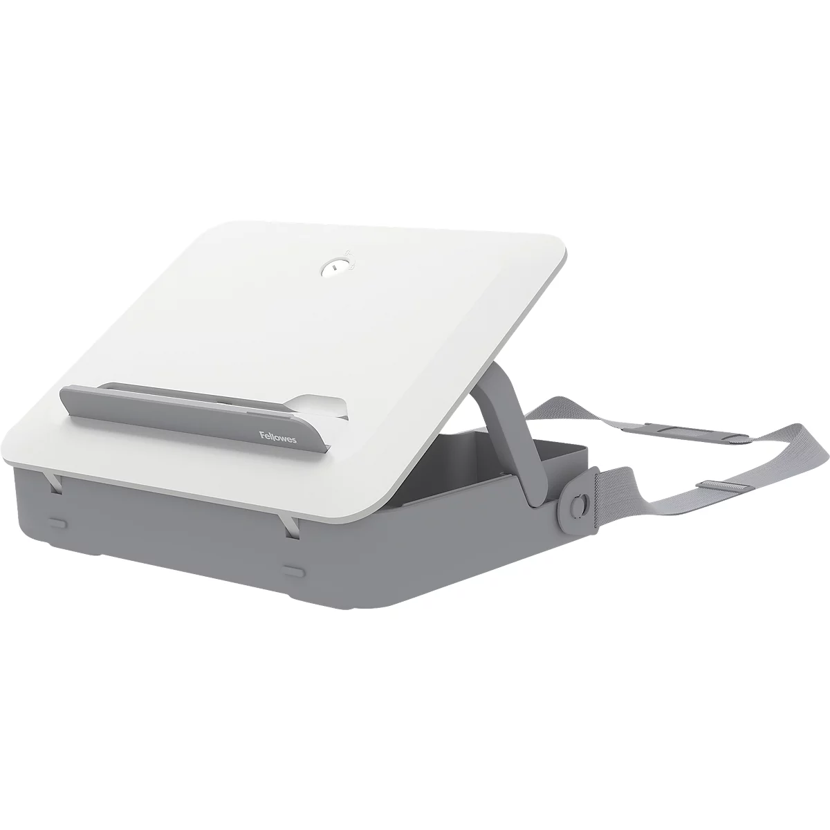 Fellowes® Sacoche pour ordinateur portable Breyta Toolbox, jusqu'à 14 pouces, serrure à cylindre, support pour ordinateur portable, ABS, blanc