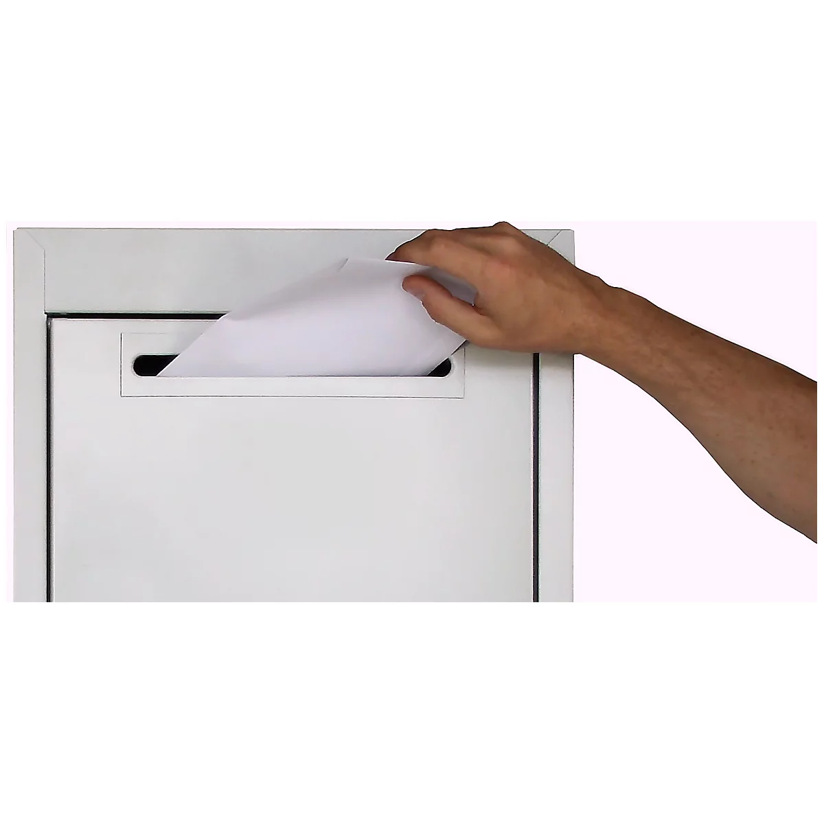 Fente d'insertion pour le courrier, l. 400 mm, métal