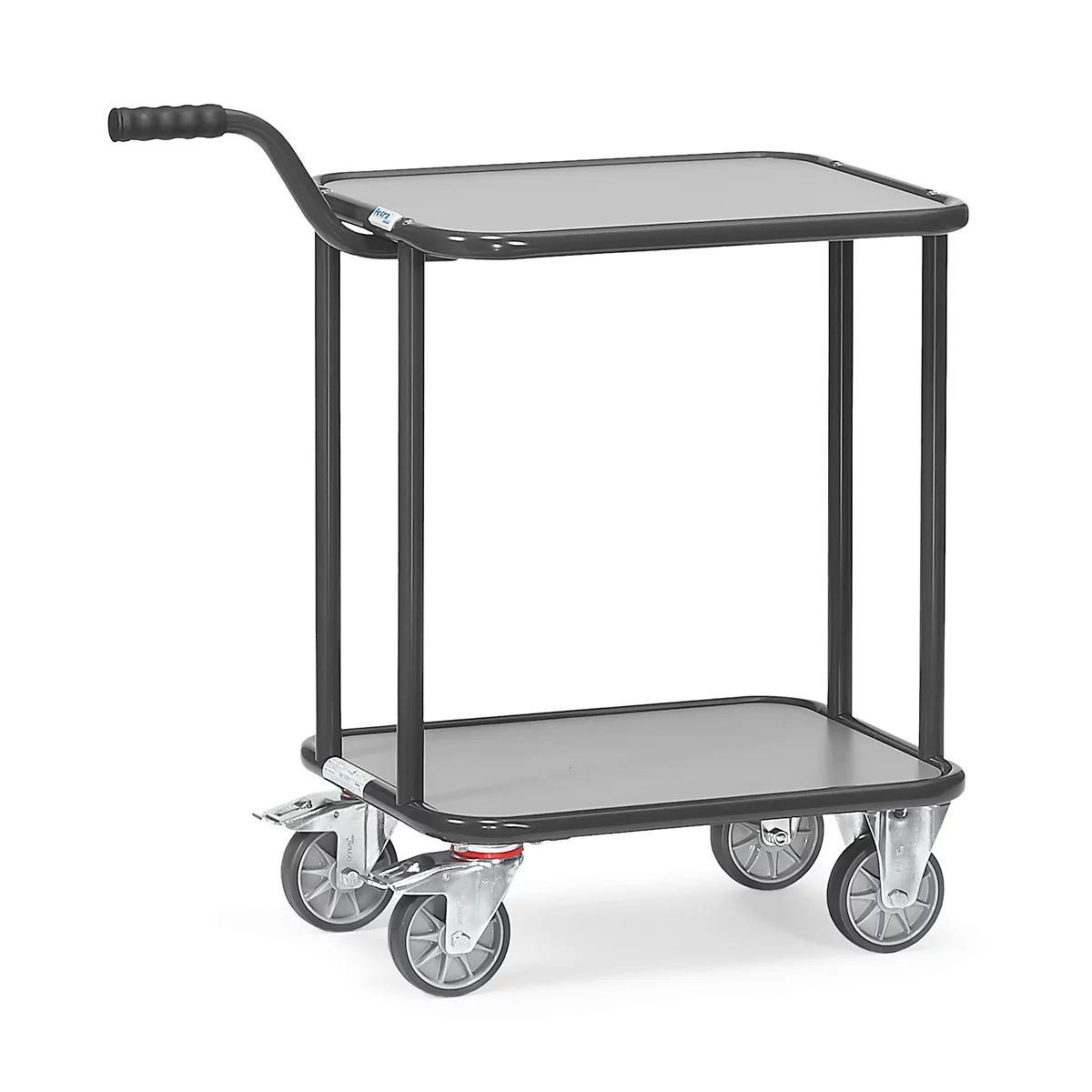 fetra Handgreep Roller 'Grey Edition', staal, antracietgrijs, 2 etages, L 600 x B 450 mm, tot 250 kg