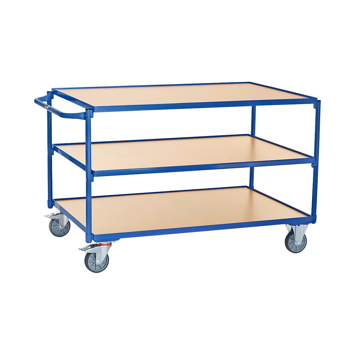 fetra® leichter Tischwagen, 3 Böden, 1200 x 800 mm