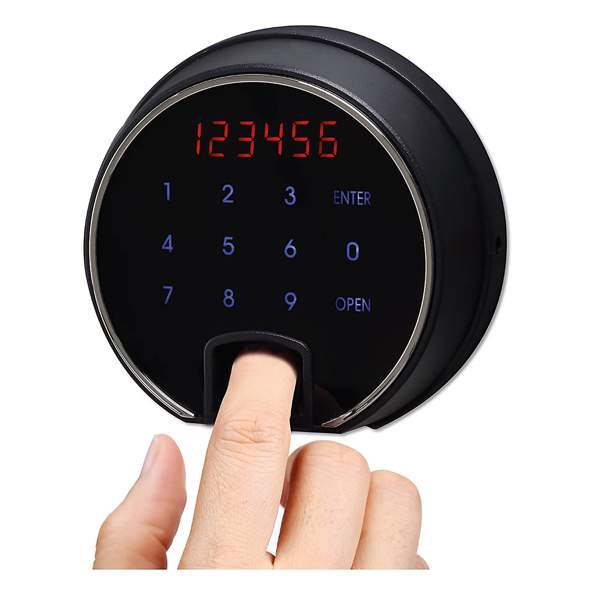 Feuerschutzschrank FS 1281 F, mit Fingerprintschloss, Stahl, signalweiß RAL 9003