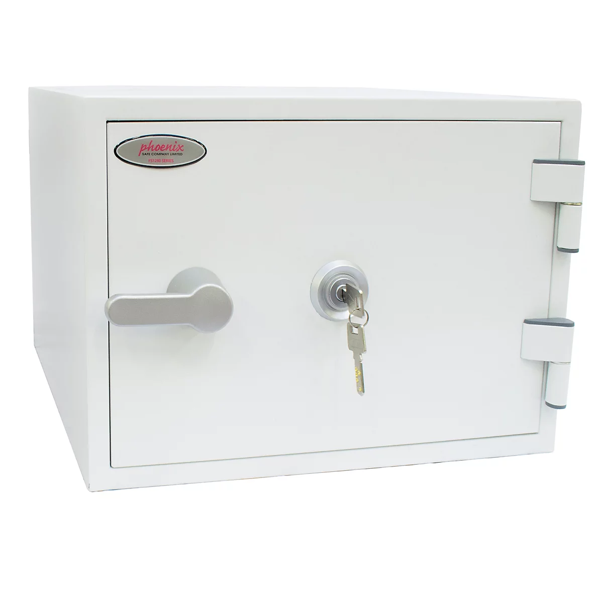 Feuerschutzschrank FS 1281 K, mit Schlüsselschloss, Stahl, signalweiß RAL 9003