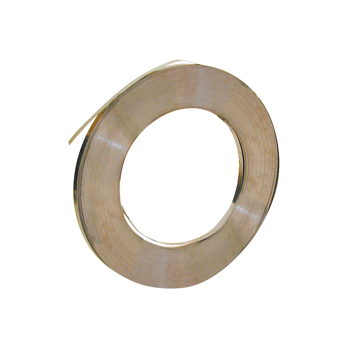 Feuillard en acier en rouleau, 16 x 0,5 mm, blanc 240 m