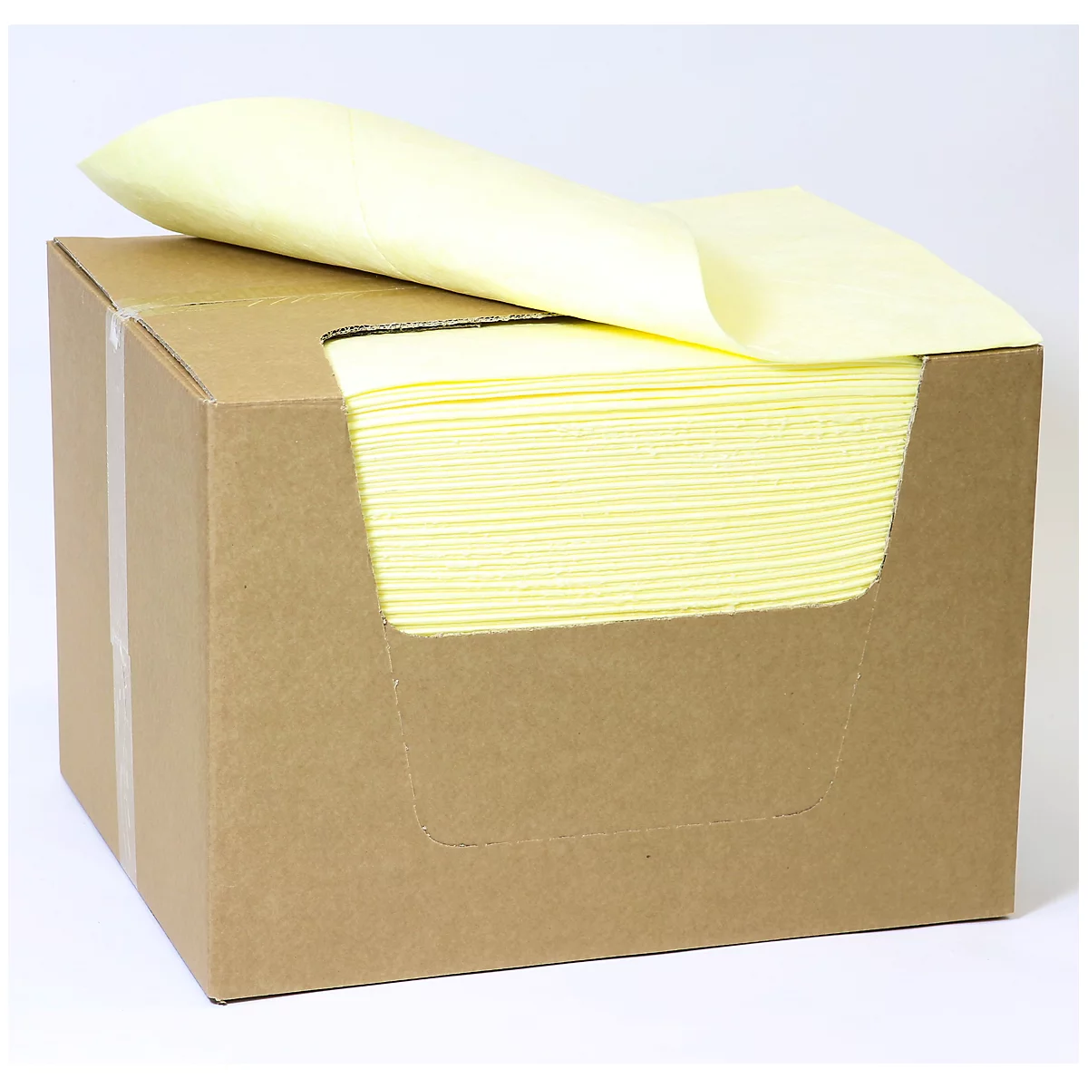 Feuilles absorbantes FIRST heavy, pour produits chimiques, épaisseur simple, volume d’absorption 108 L, 400 x 500 mm, 200 pièces
