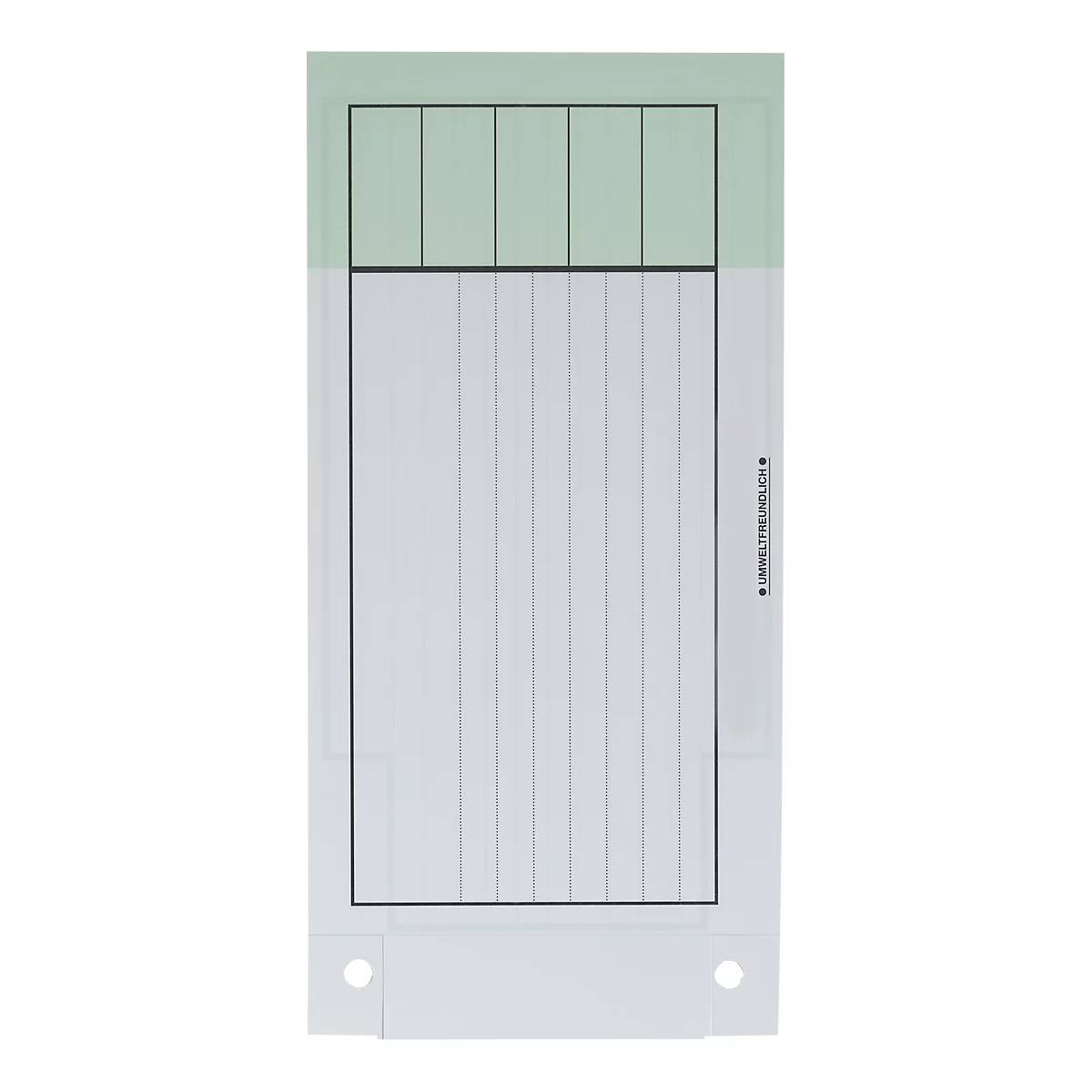 Feuillets à classeur inscriptibles, papier, universel, 250 p., vert clair