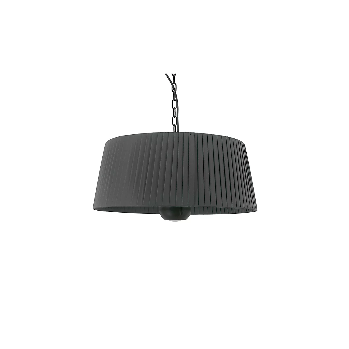 Fiamma infraroodstraler, voor plafondmontage buitenshuis, 1800 W, IP24, LED-verlichting &amp; afstandsbediening, B 600 x D 600 x H 300 mm, zwart.