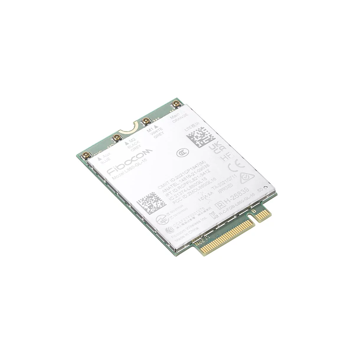 Fibocom L860-GL-16 - Drahtloses Mobilfunkmodem - 4G LTE - M.2 Card - für ThinkPad P14s Gen 3 21AK, 21AL, 21J5, 21J6; T14 Gen 3 21AH, 21AJ, 21CF, 21CG