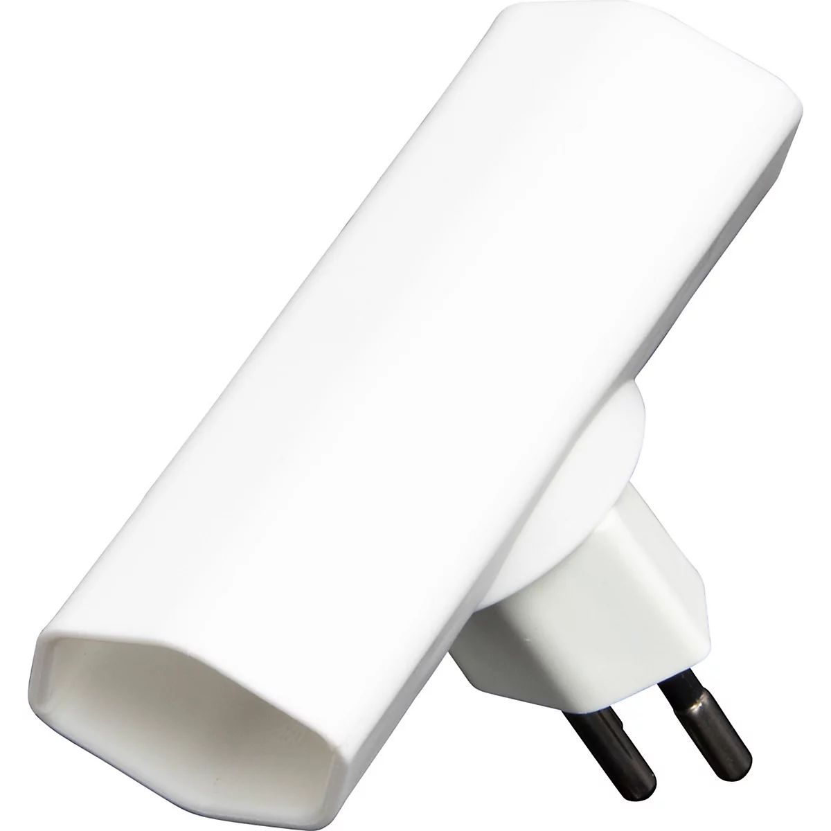 Fiche de dérivation brennenstuhl® cleverLINE, extra-plate, 2x, pivotante sur 300°, sans accroche, IP20, plastique, blanc