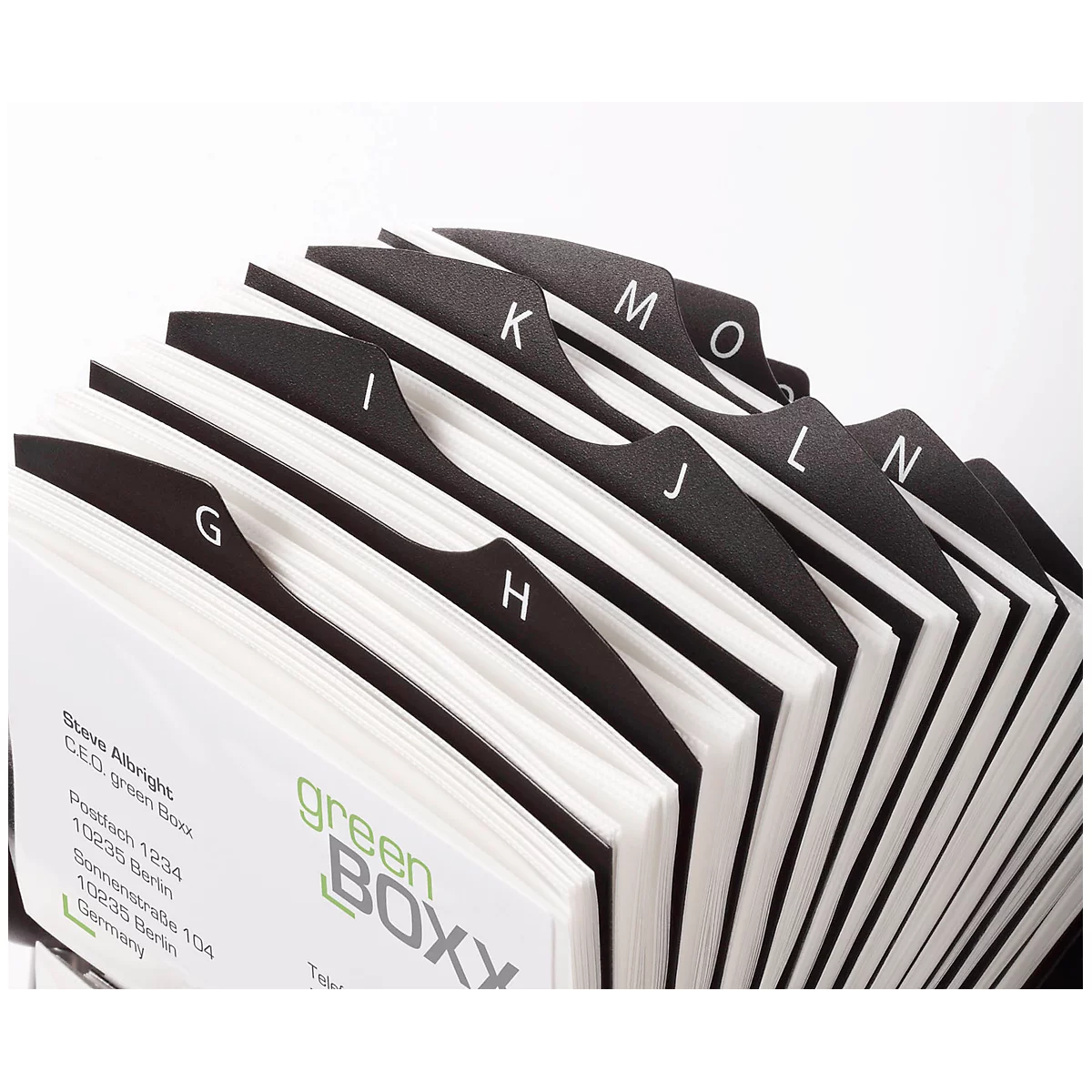 Fichier rotatif pour cartes de visites VISIFIX DURABLE, pour 400 cartes, noir