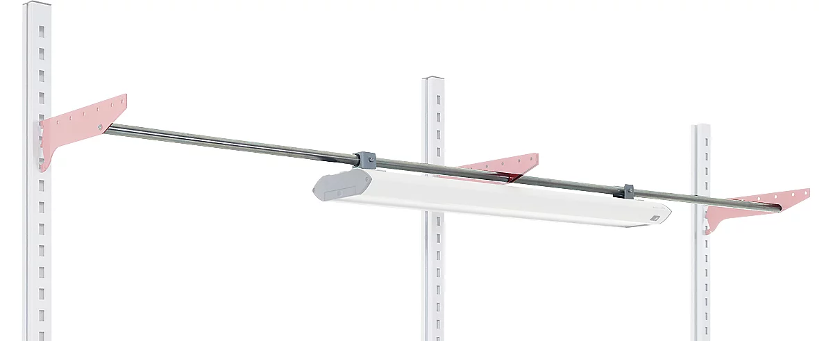 Fijación de luces para mesa de embalaje Hüdig+Rocholz System Flex, anchura elemento sup. 1000 mm