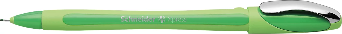 Fineliner Schneider Xpress, Strichstärke 0,8 mm, dokumentenecht, ergonomisch geformt, Kunststoff & Edelstahl, Schreibfarbe grün, 10 Stück