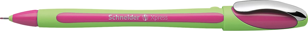 Fineliner Schneider Xpress, Strichstärke 0,8 mm, dokumentenecht, ergonomisch geformt, Kunststoff & Edelstahl, Schreibfarbe pink, 10 Stück
