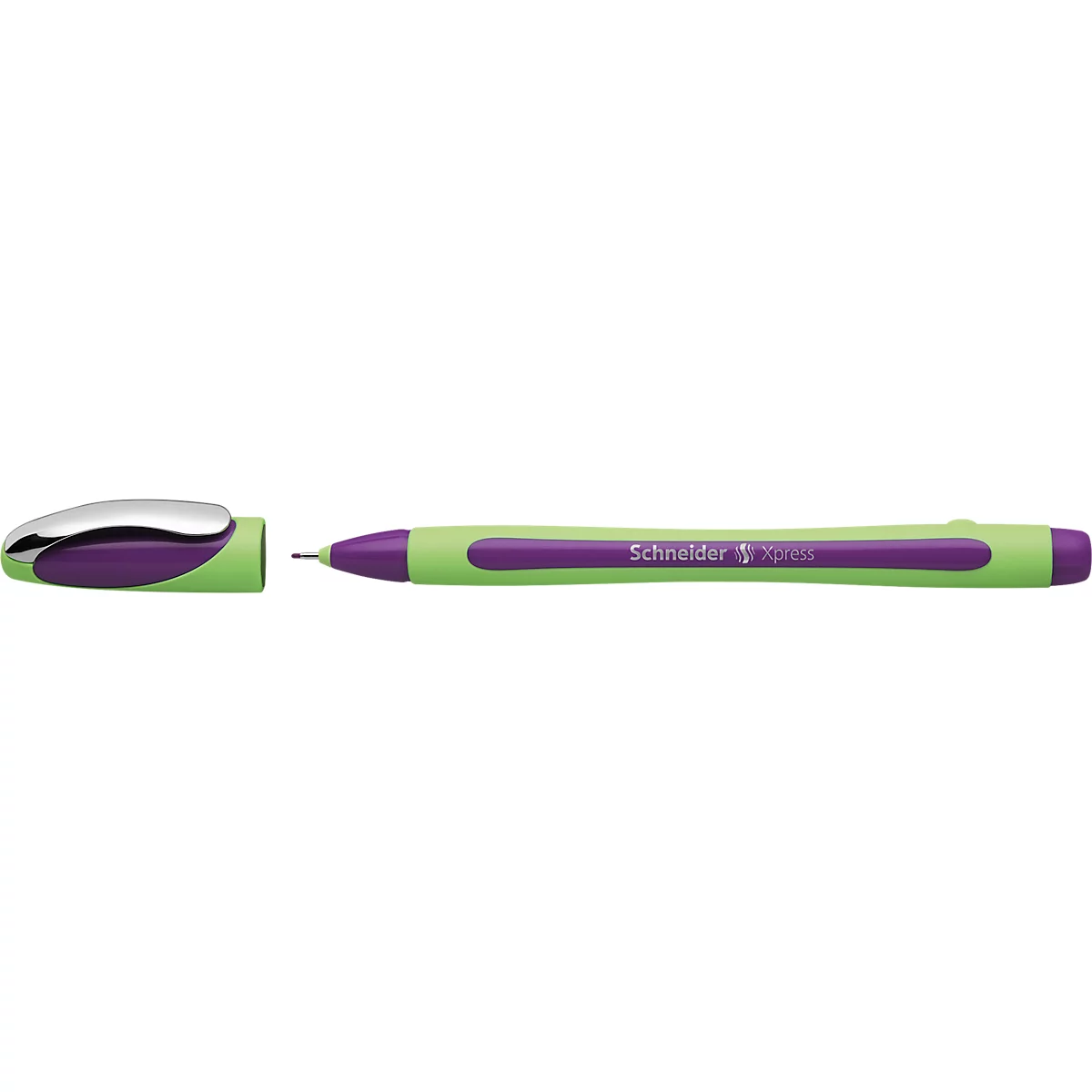 Fineliner Schneider Xpress, Strichstärke 0,8 mm, dokumentenecht, ergonomisch geformt, Kunststoff & Edelstahl, Schreibfarbe violett, 10 Stück