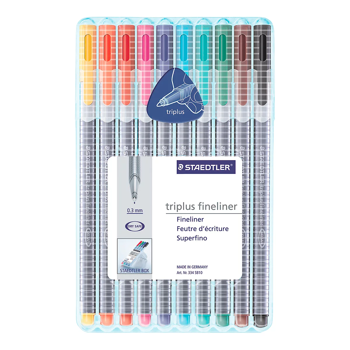 Fineliner STAEDTLER Triplus 334, 10er-Mix