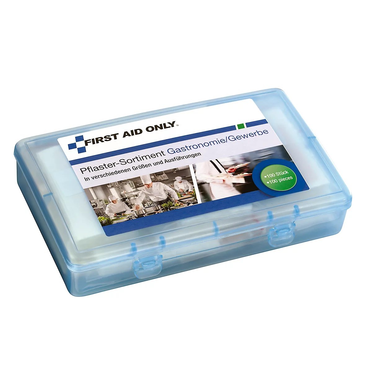 First Aid Only pleisterserie, 100 stuks, voor catering en handel, in hersluitbare doos