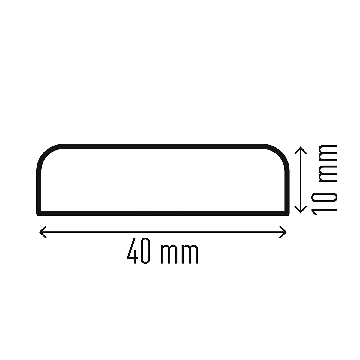 Flächenschutzprofil Durable S10, rechteckig, Klebefläche 40 mm, selbstklebend, für Innen- & Außenbereich, L 1000 mm, PU-Schaum, gelb/schwarz